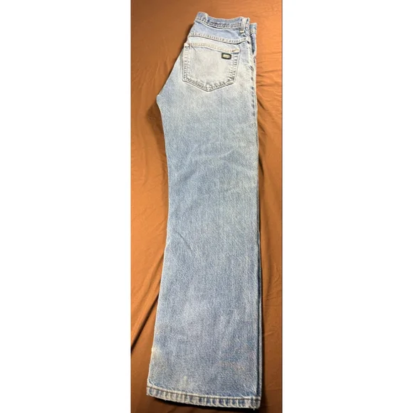 KEY Blue Straight Jeans Waist 30 Distressed Vintage Denim - Picture 3 of 9